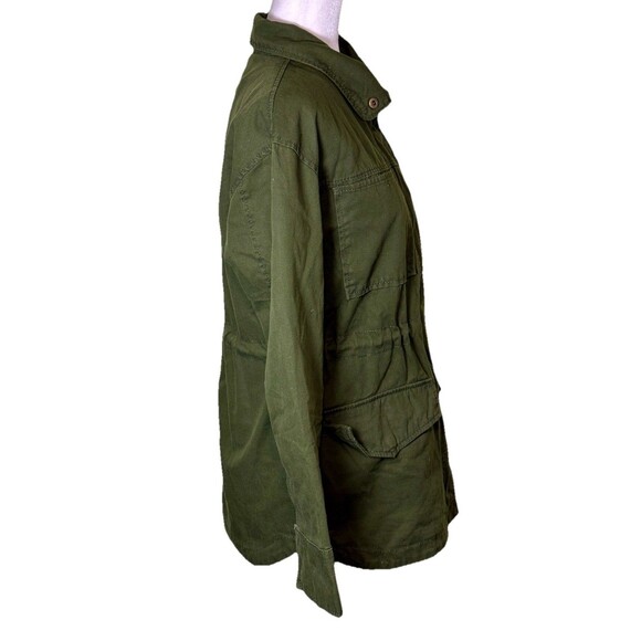 Women’s Olive Green Utility Field Jacket Army Style Cargo Pockets Military Sz Sm - Picture 4 of 9